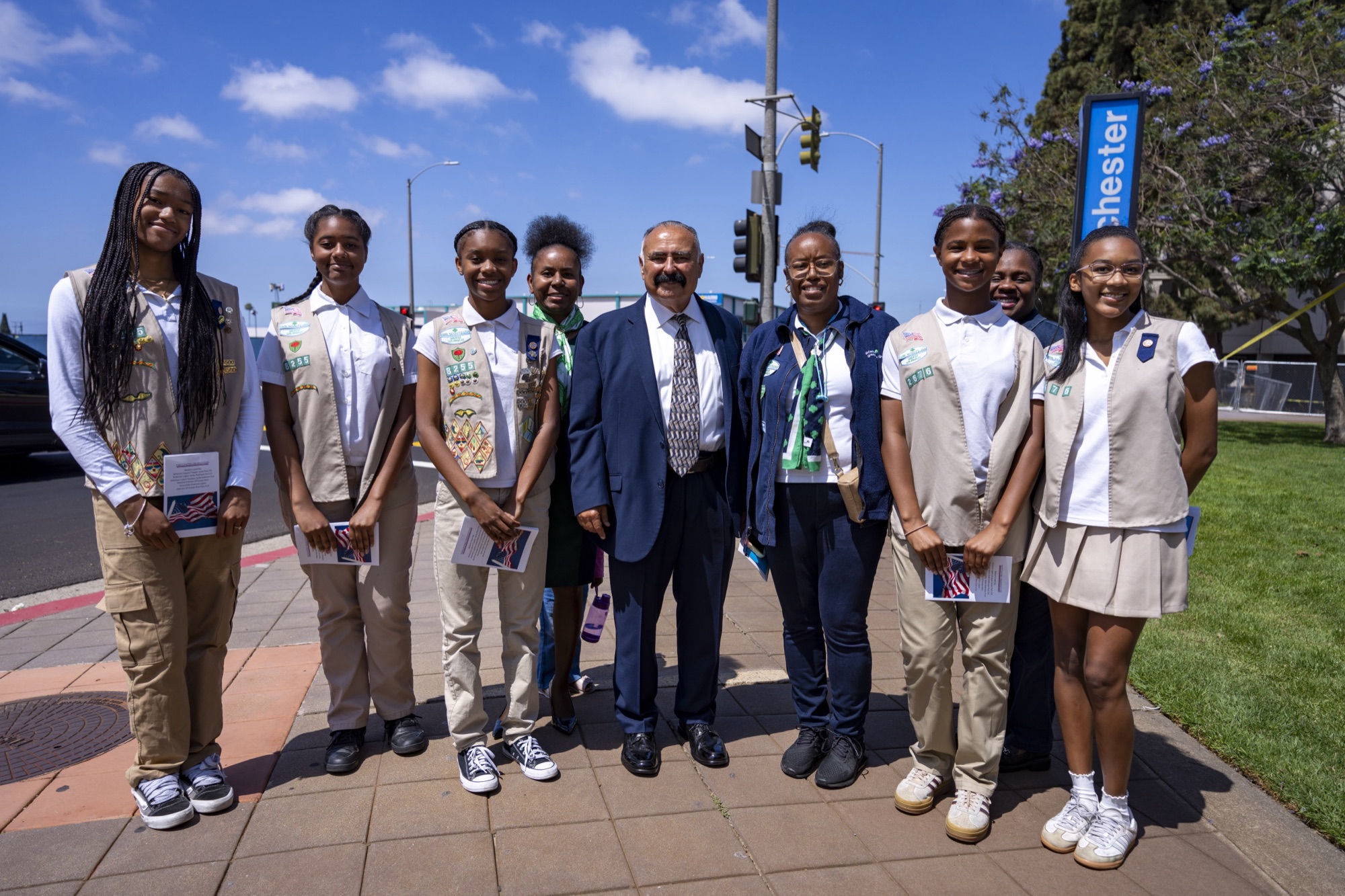 Councilman Alex Padilla with Inglewood youth leaders